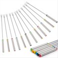 thumbnail image 1 of 12PCS 9.5 Inch Color-Coded Stainless Steel Fondue Forks, Fondue Fork, 1 of 5