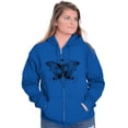 thumbnail image 5 of Butterfly Symbolism Spirit Animal Zip Hoodie Sweatshirt Women Brisco Brands M, 5 of 6