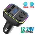 thumbnail image 3 of Bluetooth 5.0 Car FM Transmitter Adapter Aux Audio Input, USB Connection, Fast Charging, 3 of 9