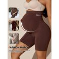 thumbnail image 6 of Women's Plus Size Maternity Shorts over The Belly Pregnancy Yoga Shorts Workout Athletic Biker Shorts, 6 of 7