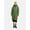 Pine Olive, variant on Women’s Knee-Length Quilted Puffer Winter Coat with Hood - Water-Repellent - Michikoo XVI