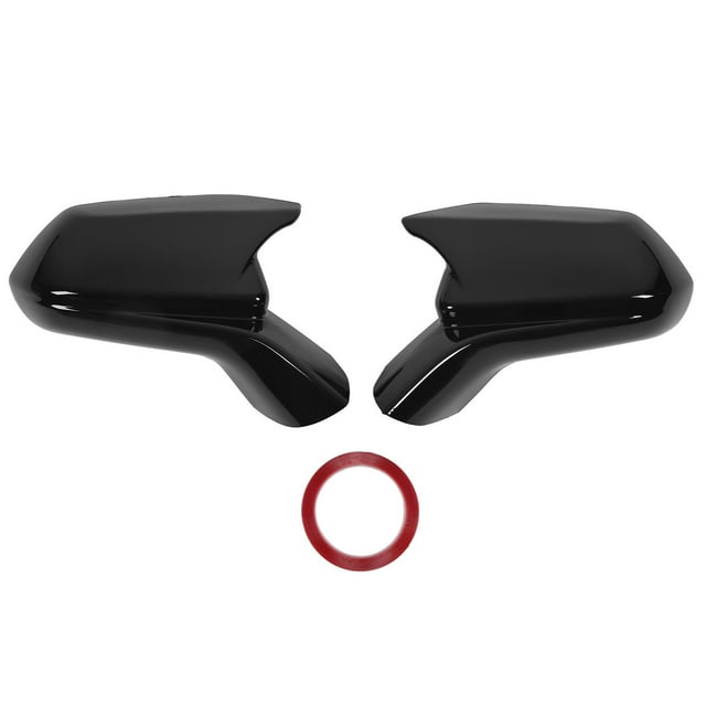 Abastado 1 par de carcasas de espejo retrovisor negro brillante de repuesto para Chevy Camaro 2016 a 2023