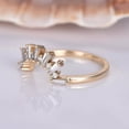 thumbnail image 3 of HeartsAndYou Deco Crown Promise Engagement Ring for Women 2ct Baguette Cut Moissanite 18k Rose Gold over Silver Stylish, 3 of 6