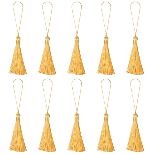 Marcapáginas Borlas Unique Bargains 20uds 6.5' Sedoso Suave Amarillo