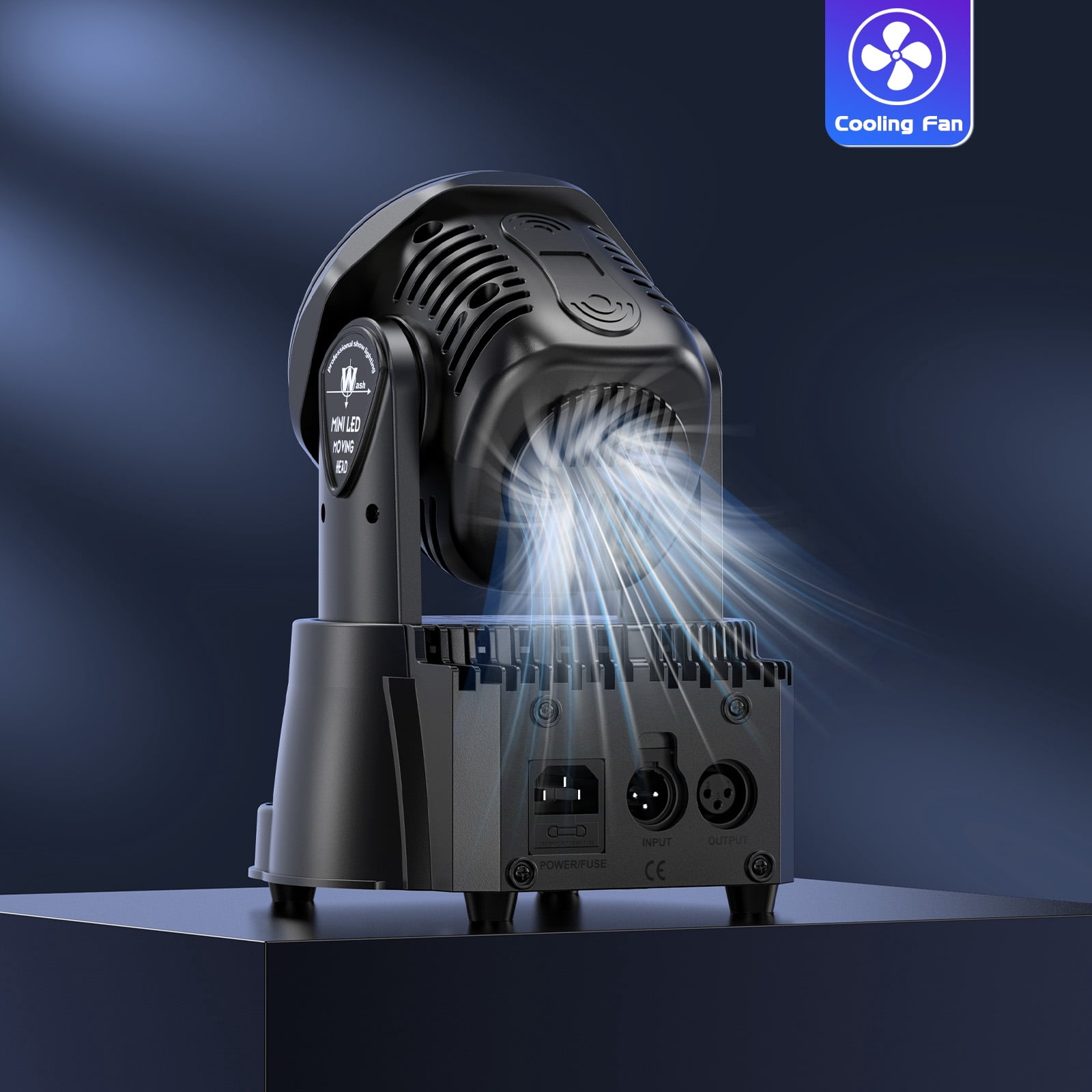 105W Moving Head Stage Light, 7 LED RGBW DMX Disco DJ Lights for Party Concert Church Wedding Events
