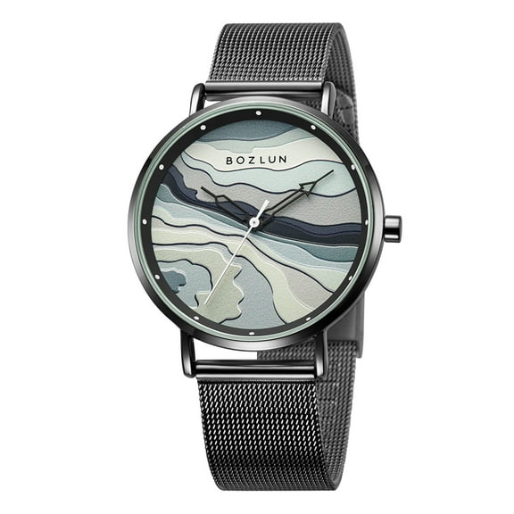 BOZLUN Men's Fashion Minimalist Wrist Watch Ultra Thin Analog Quartz Waterproof Watches