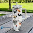 thumbnail image 4 of Breeds Of Chicken Tumbler 40 oz with Handle and Straw, Insulated for Hot Cold Drink, Chicken Gifts for Chicken Lovers, Chicken Themed Gifts, Chicken Lady Gifts - Chicken Cup For Women, Mom, Farmers, 4 of 6