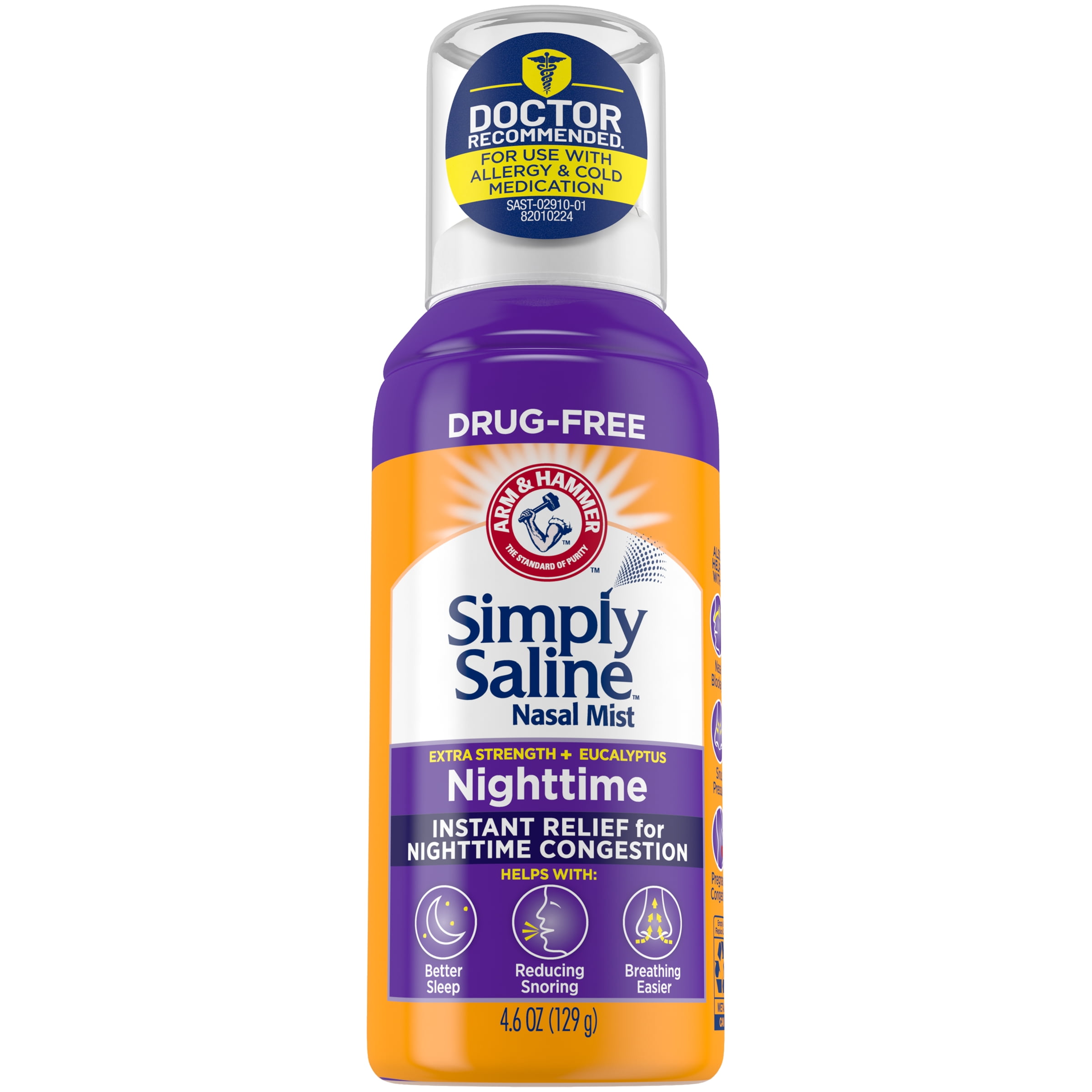 Arm & Hammer Simply Saline Nasal Mist Extra Strength, Nighttime Formula