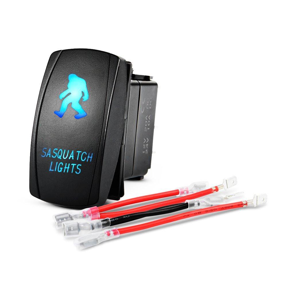 Nilight Sasquatch Lights Rocker Switch Led Light Bar 5pin Laser On Off Led Light 20a 12v 10a 24v Switch Jumper Wires Set For Jeep Boat Trucks 2 Years