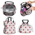 thumbnail image 2 of Pioneer Flower Floral Print Pattern Drawstring Lunch Bag Women - Drawstring Lunch Bag Insulated for Work Office - Stain-Resistant Large Lunchbags for Women with Multi-Pockets, 2 of 6