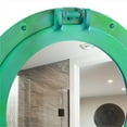 thumbnail image 3 of Nagina International Shipwrecked Artificially Rustic Vintage Ship's Porthole Mirror | Pirate's Exclusive Nautical Wall Decor & Gifts (10 Inches, Green Patina), 3 of 5