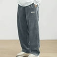 thumbnail image 2 of SuTry Mens Casual Pants Fashion Loose Fit Wide Leg Pants Straight Sweatpants Elastic Waist Pants(Navy#1,Navy#1), 2 of 4