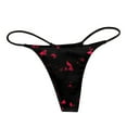 thumbnail image 5 of WTXUE Culottes pour Femmes / String Triangle Taille Basse en Coton Sans Couture / 1 Pce Rouge TTG, 5 of 5
