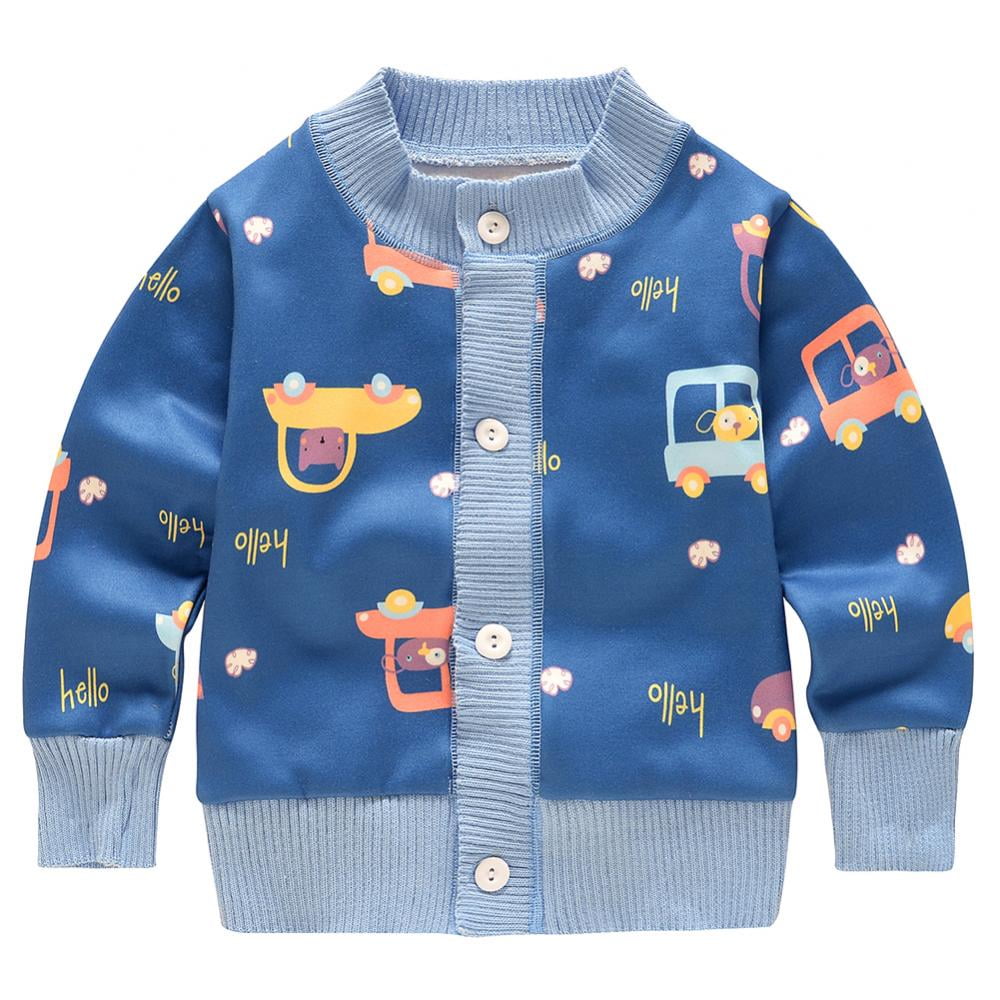 18m-5t Baby Boy and Girl Winter Moose Cashmere Sweater Jacket