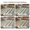 thumbnail image 7 of ODIKA 9'x12' Washable Area Rug Striped Horizontal Door Stripe Featuring Centered Text Motif for Great Room, Indoor Concept, Large Living Low Pile, Flatwoven, 7 of 7