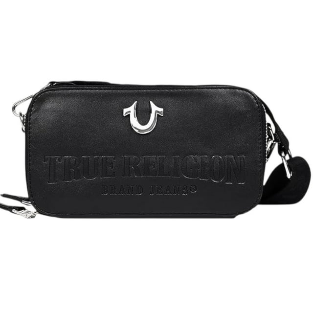 Bolsa Unisex True Religion Black Double Zipp