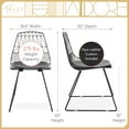 thumbnail image 5 of Adore Decor Vivi Metal Dining Side Chair in Noir Black (Set of 2), 5 of 8