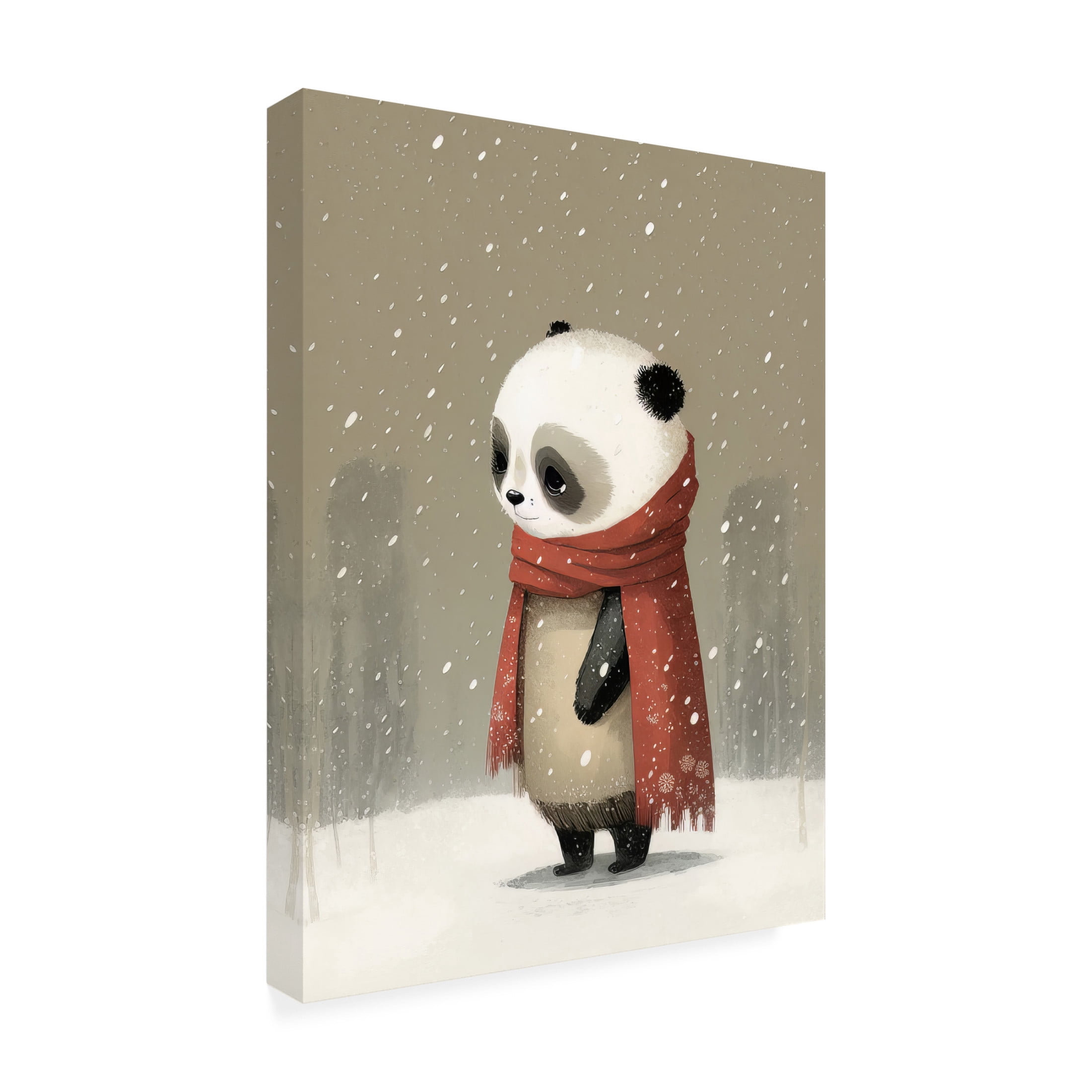Canvas Wall Art - Bilge Paksoylu 'Panda 3' Wall Art for Living Room, Bedroom, or Office Décor by Trademark Fine Art - 24 x 32 Inches