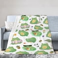 thumbnail image 3 of Cute Frog Throw Blanket is Super Soft and Warm,The Lightweight Flannel Blanket is for All-Season Use,A Great Choice for Gifts 60x50, 3 of 6
