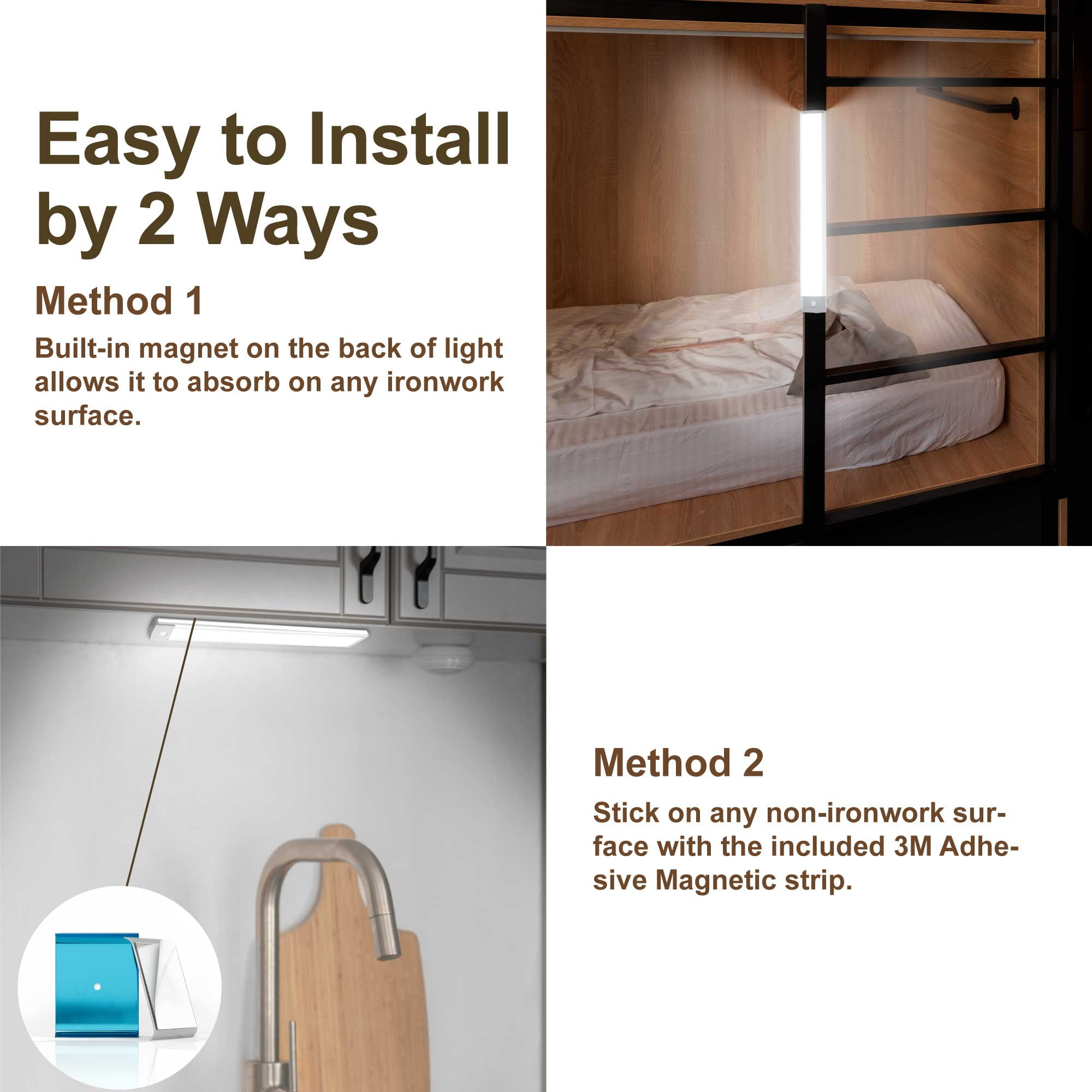 12"  54LED Wireless Motion Sensor Motion Sensor Under Cabinet Light