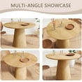 thumbnail image 3 of PORKISS Round Dining Table, Wood Kitchen Table for 4, Farmhouse Table for Kitchen, Dining Room, Wood, 3 of 9