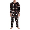 thumbnail image 3 of Balery Christmas Tree and Gold Socks Pattern Pajama Sets for Men Long Sleeve 2 Piece Sleepwear Loungewear Sets Soft PJ's with Pockets Long Sleeve Comfy Pj Sets-Medium, 3 of 7