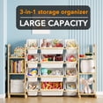 thumbnail image 4 of SpaceAid Toy Storage Organizer, Kids Bookshelf and Bookcase with 6 Shelves and 12 Bins, White, 4 of 7