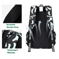 thumbnail image 2 of Shark Mouth Fashion Backpack for Boys Girls, Camo Big Capacity Bookbag Travel Laptop Daypack-Blue, 2 of 7