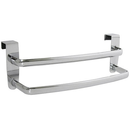InterDesign Axis Over-the-Cabinet Kitchen Dish Towel Bar Rack, 9", Chrome