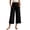 Black, variant on Bexdxz Cropped Gaucho Pants for Women High Waist Wide Leg Gauze Capri Pants Summer Casual Loose Fit Capris Camel 2XL