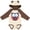 Natural & Brown w Ears, variant on Inktastic Owl Boys or Girls Long Sleeve Baby Bodysuit