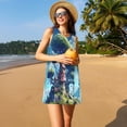 thumbnail image 3 of Disketp Fantasy Treehouse Planet Scene para Vestido sin Mangas para Mujeres, Vestidos de Verano para Mujeres, Casual y Holgado para la Playa, 3 of 7