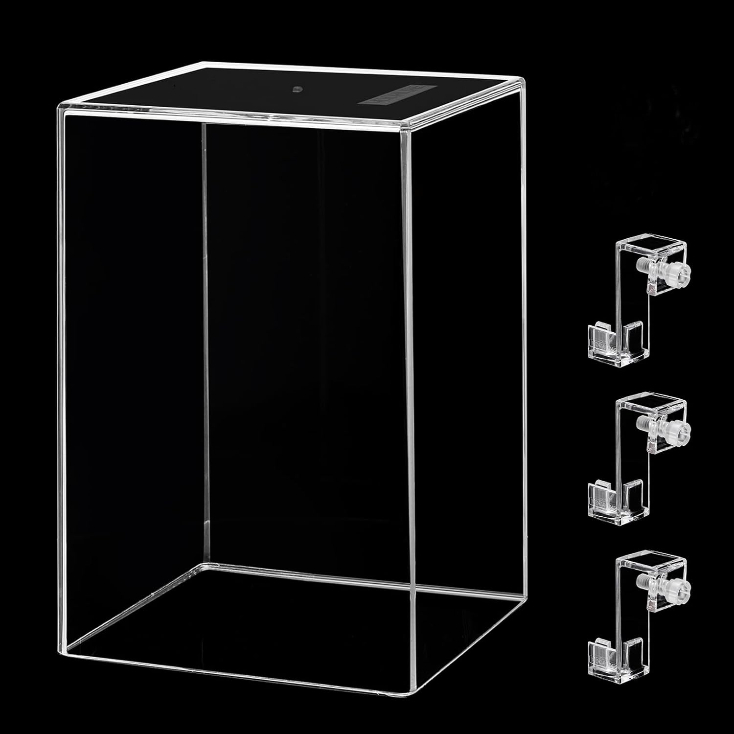 Negative Pressure Fish Tank Acrylic, Auto-Refill Hanging Aquarium with Fish Elevator, Water Level Maintenance & 360° View, Space-Saving External Suspended Tank for Betta/Guppy
