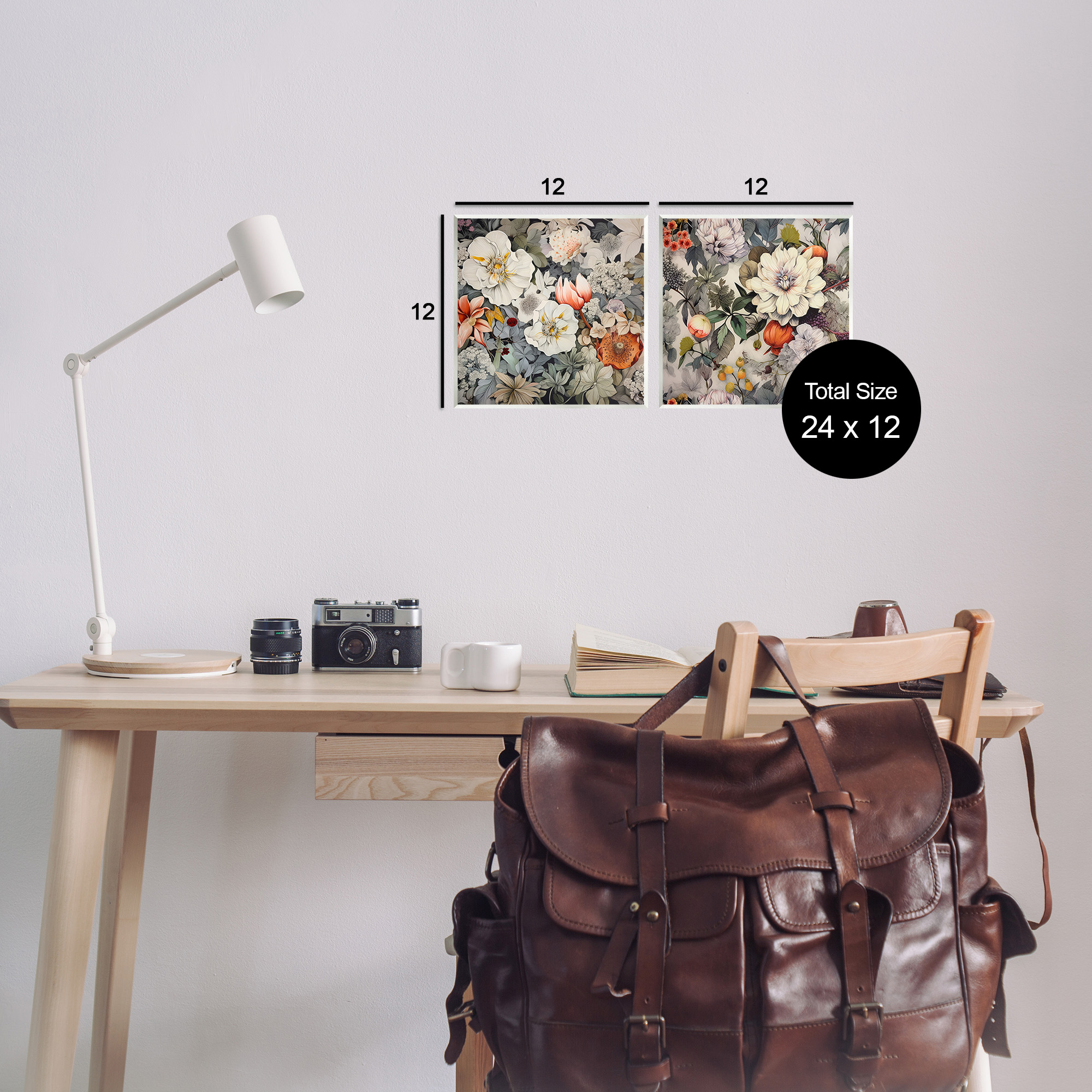 Stupell Industries Vintage Blooms Arrangement Botanical & Floral Painting Unframed Art Print Wall Art, 12 x 12, Set of 2