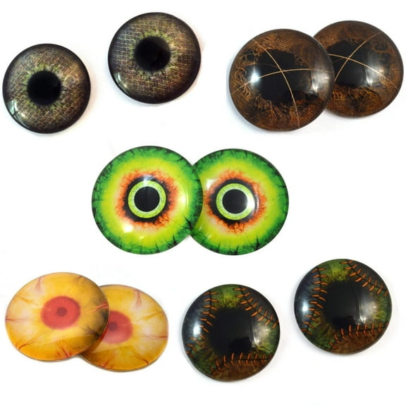 Monster Inspired Glass Eyes Bundle - 5 Pairs