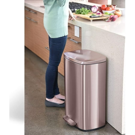 brand pedal gentle silent garbage liter itouchless bin office kitchen open