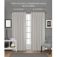 thumbnail image 2 of Double Pinch Pleated Blackout Curtain Drapes Panel Pair Soft & Smooth Solid 100% Polyster | Curtains for Living Room, Bedroom & Window (2 Panels Combined Size, 42" W x 45" L) { Seafoam Green }, 2 of 9