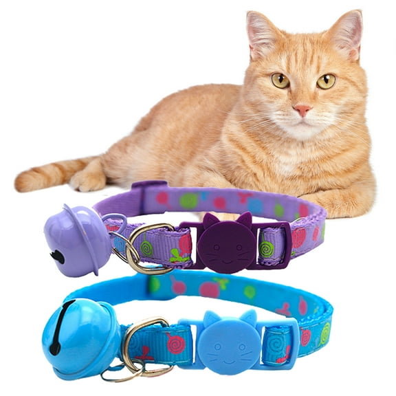 Cheers.US Cute Cat Collar Pet Buckle Collar Multiple Colour S/M/L Sizes