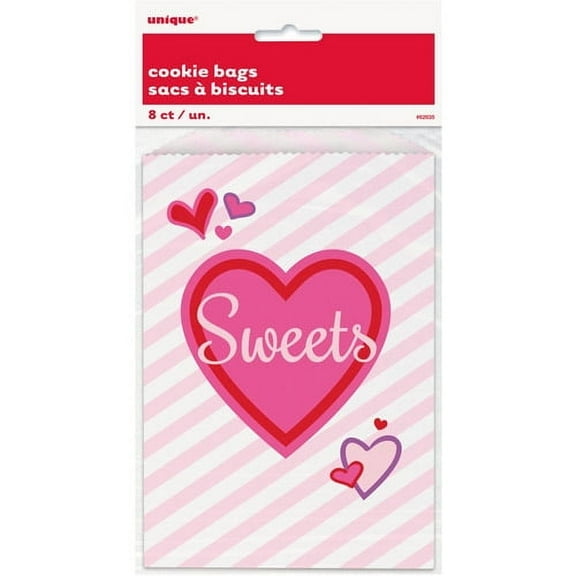 Sweet Cookie Valentine Treat Bags, 8-Count