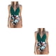 thumbnail image 4 of Traje de baño Eigraketly sin mangas acolchado verde + Flor negra L, 4 of 5
