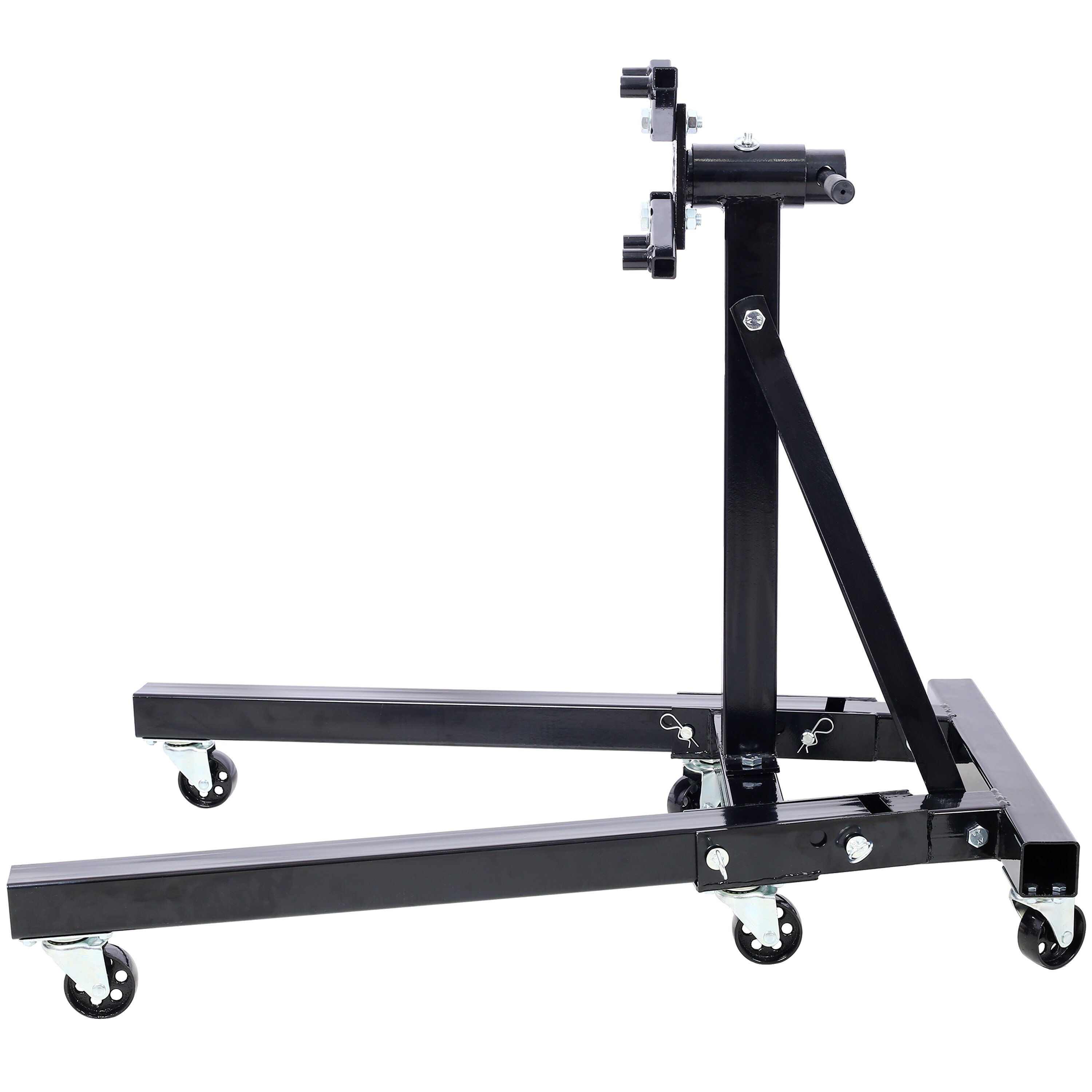 Floor Jack, Folding Engine Stand 2000 LBS Capacity Motor Hoist 360 Degree Adjustable Mounting Head Dolly Mover Auto Repair Rebuild Jack,black, Black Car Jack,Steel Scissor Jack