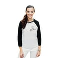 thumbnail image 2 of Kill Em With Kindness Unisex 3/4 Sleeves Baseball Raglan T-Shirt Tee White Black 2X-Large, 2 of 4
