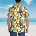 thumbnail image 6 of Balery Yellow Tulips Print Men's Hawaiian Shirts Short Sleeve Beach Shirt Relaxed Fit Vacation Button Down Shirts-XX-Large, 6 of 9