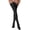 Black, variant on Women's Opaque Oil Shiny Lace Thigh High Stocking Lace Top Thigh High Sheer Stockings Over Knee Silk Tights Shaping Sockings Black