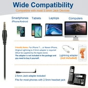 Wantek Wired 3.5mm Headset with Microphone for Phone, Computers