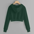 thumbnail image 5 of Jjayotai Women's Short Cardigan, Zip Up Jacket Womens Solid Long Sleeve Sweater Women's Knitted Sweater Green L, 5 of 5