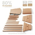 thumbnail image 7 of PASAMIC Tall Adirondack Chair Set of 2, All-Weather HDPE Outdoor Chairs with Removable Double Trays, Bar Height Adirondack Chairs for Balcony, Deck, Patio, Backyard, Wood, 7 of 7