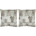 thumbnail image 3 of SAFAVIEH Mason Geometric Pillow, 22" x 22", Multi/Grey, Set of 2, 3 of 7