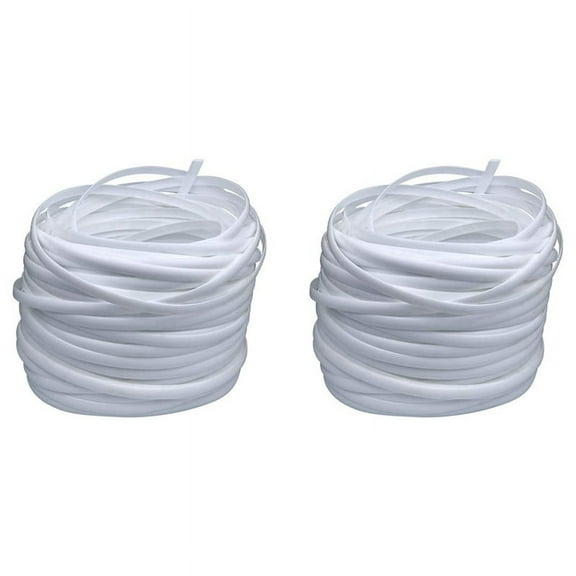 2X Wicker Repair Supplies Synthetic Rattan Material, Patio Furniture Repair Kit White