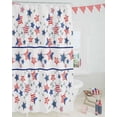 thumbnail image 3 of Independence Day Shower Curtain, Watercolor American Flag Shower Curtain Set with Hooks, Spring Summer Waterproof Fabric Shower Curtains for Bathroom Decor, 72x72 Inch Bath Curtain, 3 of 6
